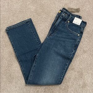 J.crew classic straight jeans denim size 25 dark blue dark wash capsule wardrobe